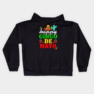 Happy 5 De Mayo Cinco de Mayo Viva Mexico 5 De Mayo Kids Hoodie